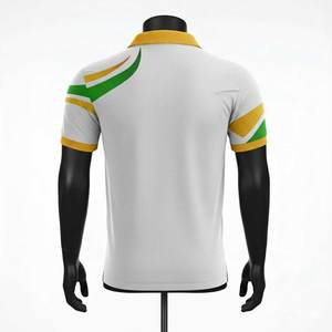 Chemises pour hommes en coton tricoté respirant, à manches courtes, avec poche unie, boutonnées, personnalisables avec logo brodé, 180g - Product Image 2