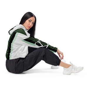 เสื้อแจ็คเก็ตวินด์เบรกเกอร์แบบครอปสำหรับผู้หญิง ซิป ¼ ตัว น้ำหนักเบา มีฮู้ด ซิปหน้า เสื้อคลุมออกกำลังกาย OEM ชุดกีฬา ผู้ผลิตขายส่ง - Product Image 3