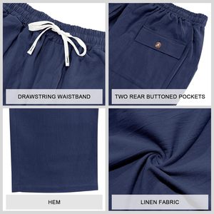 Pantalon en coton pour homme de haute qualité, écologique, léger, respirant, séchage rapide, fermeture à cordon, coupe slim droite, confortable - Product Image 6