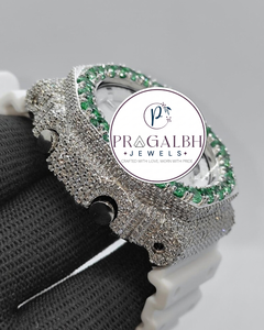 Reloj Pragalbh Jewels con Diamantes Personalizados, Bisel con Piedras Preciosas, Reloj de Lujo con Cristales, Acero Inoxidable, Cuarzo, Unisex para Hombre y Mujer - Product Image 4