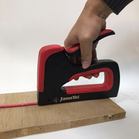 JY806 Professionelle Aluminium-Schnurklammerpistole für schwere Beanspruchung, einstellbar, für Holz, Rund- und Flachkabel/Drahtbefestigung