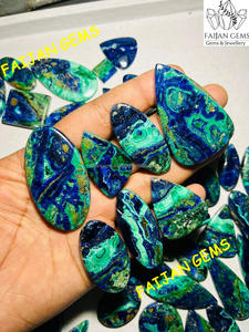 Piedras Sueltas de Azurita y Malaquita Natural, Cabujón, Cristal Curativo, para Joyería, Certificadas por FAIJAN GEMS, Tercera Parte - Product Image 3