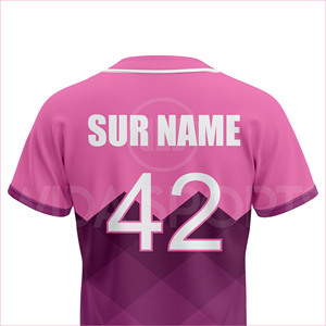 Trending Wida Sports Custom Baseball Jersey Set Breathable Quick Dry Polyester Sublimation Team Uniform OEM Private <b>Label</b> Supply - Product Image 5