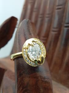 Bague de fiançailles D'VINS JEWELS en or massif 10 carats, diamant ovale de 2 carats, qualité VVS/VS EF, cultivé en laboratoire, avec certificat IGI - Product Image 6