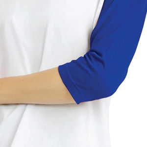 เสื้อยืดผู้หญิงสีขาวฟ้า คอกลม แขนยาว ผ้าฝ้ายออร์แกนิค ระบายอากาศได้ดี แห้งเร็ว เป็นมิตรกับสิ่งแวดล้อม ทรงปกติ สวมใส่สบาย - Product Image 2