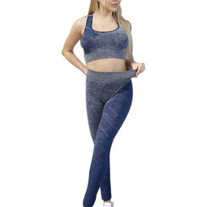 Ensemble de sport et yoga 2 pièces confortable et facile à porter, séchage rapide, respirant, extensible dans quatre directions, grandes tailles, faible MOQ disponible, en stock pour femmes - Product Image 1