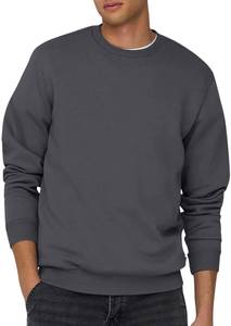 Custom Logo Embroidered Printed <b>Men's</b> Solid <b>Purple</b> Crew Neck <b>Sweatshirt</b> Regular Fit 100% Cotton Knitted Casual Pullover - Product Image 5