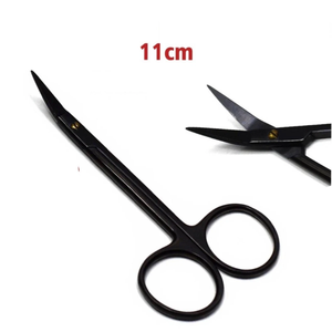 Lot de 3 ciseaux angulaires à revêtement céramique, carbure de tungstène, 11 cm, par Mahfooz Instruments - Product Image 2
