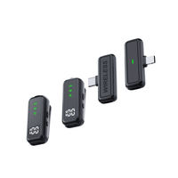 Microphone sans fil dynamique Lavalier portable omnidirectionnel avec réduction de bruit et connecteur Type C pour téléphones mobiles