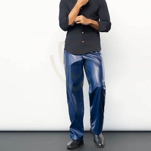 Latest Style Men's Casual Lightweight Leather Pants High Quality with Low Price Men's Leather Pants - Product Image 4