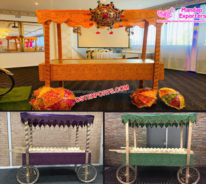 Puesto de Ceremonia de Bodas Punjabi Decorado con Brazaletes, Puesto de Ceremonia Nupcial, Último Modelo de Puesto Rehri para Decoración - Product Image 4