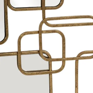 Sculpture murale géométrique moderne en métal, art abstrait, décoration pour salon, design d'intérieur - Product Image 6