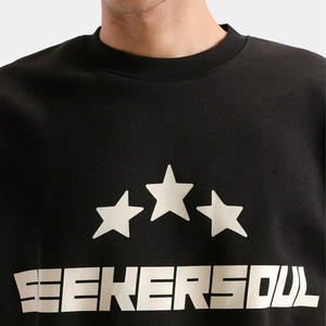 เสื้อสเวตเชิ้ตทรงสถาปนิกพร้อมกระเป๋าซ่อนในตะเข็บและฮู้ดลาย "ฉลาม" เย็บสองชั้น - Product Image 2