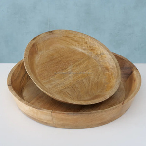 Cuenco de madera de Acacia de fondo plano de estilo japonés, vajilla de cocina para restaurante de hotel, ensaladera, cuenco de sopa de madera entera - Product Image 4