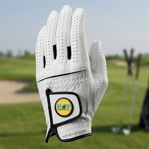 Gants de golf personnalisés de la série Champion, fabriqués avec une paume en cuir de qualité supérieure, services OEM/ODM pour marques personnalisées. - Product Image 3
