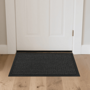 Small Grid Composite Rubber Mat 1PC Polypropylene Gray 45x75x0.7cm for Kitchen and Home Floor Protection - Product Image 1