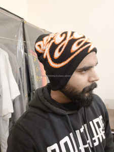 หมวกถักแบบมีตัวอักษรสำหรับฤดูหนาวปรับแต่งได้2024หมวกทรงบีนนี่ทรงต่ำแบบไม่มี3D ปักโลโก้สำหรับผู้ใหญ่เสื้อผ้าชายหาดธุรกิจ - Product Image 2