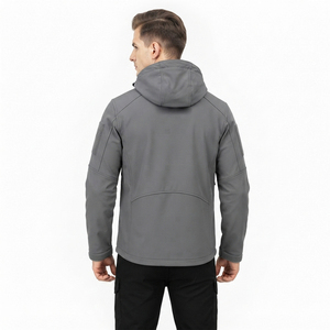 Chaqueta cortavientos de tela suave, impermeable, transpirable, para actividades al aire libre, senderismo, hombres y mujeres, ligera, con cremallera, bolsillos y capucha. - Product Image 4