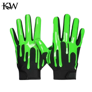Gants de football américain personnalisés avec logo, toutes saisons, antidérapants, confortables, super adhérents - Product Image 1