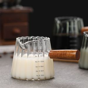 1 tazza da caffè in vetro italiano da 180 ml con manico in legno, mini tazza da tè e tazza dosatrice per caffè - Product Image 5