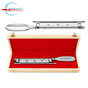 Couteau à greffe de peau Humby pour droitier et gaucher, en acier inoxydable, 30,5 cm, dermatome chirurgical réglable avec boîte en bois - Product Image 1