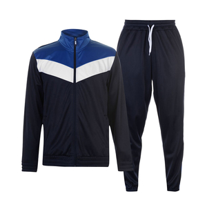 Unisex Sporty Tracksuit Set Black White Red Color Blocking Full Zip <b>Jacket</b> With Side Pockets And Elastic Pants Autumn Wear - Product Image 5