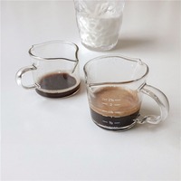 Mini-laitière de style japonais inspirée d'Instagram, tasse à café, crémier à double bec verseur avec marquages de mesure, design épuré pour la maison