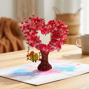 Tendencia en Decoración: Adorno de Papel Hecho a Mano con Diseño 3D de Pareja de Aves en Árbol, Estilo Vietnamita, Personalizado con Corte Láser, para San Valentín - Product Image 3