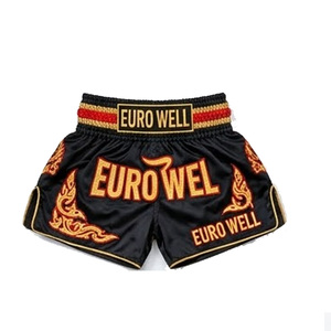 Manufacturer Bulk Supply Custom Brand <b>Name</b> MMA Fight Wear Muay Thai Shorts Fit Traditional Cut Clothes Muay Thai Shorts - Product Image 1
