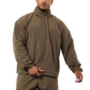 Veste coupe-vent rétro en nylon pour homme, imperméable, style streetwear, veste de sport d'extérieur, grande taille, logo personnalisé - Product Image 3