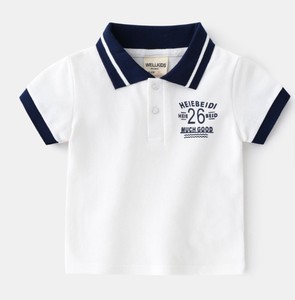 Vêtements d'été pour enfants, polos pour garçons, séchage rapide, anti-rétrécissement, anti-boulochage, décontractés, manches courtes, poche avant, tricotés - Product Image 3