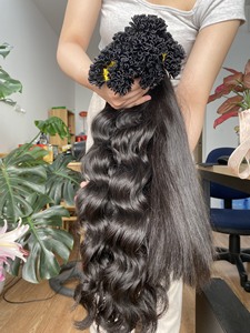 Profesional orgánico a base de hierbas tinte para el cabello nuevo a granel al por mayor Stock 8A grado extensiones de cabello humano onda Natural Afro Curl suelto profundo - Product Image 4