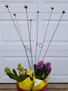 Campana Colgante de Metal con Forma de Flor para Jardín, Estaca Decorativa para Patio Exterior, Adorno de Paisaje Estilo Linterna - Product Image 5