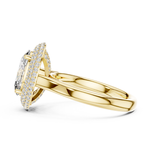 แหวนเพชรทรงรีเพาะเลี้ยงในห้องปฏิบัติการ ทองคำแท้ 14K ประดับเพชรเดี่ยวทรงสามแถว 2.50 กะรัต DEF VVS รับรองโดย IGI แหวนครบรอบ ODM - Product Image 5