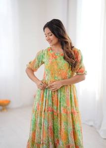 NEW PRESENTING MODERN KURTA / <b>KURTI</b> with REAL MODLING GOWN of DIGITAL PRINT FAUX FUR REGULAR LENGTH PARTY - Product Image 3