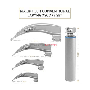 Ensemble de laryngoscope vétérinaire de haute qualité à quatre lames en acier inoxydable, avec réglage manuel à double poignée pour une détection précise de la gorge - Product Image 3