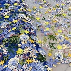 Multi Embroidery Cotton Lace <b>Fabric</b> Floral Eyelet Embroidered <b>Fabric</b> for Women Dress Garment Material - Product Image 6