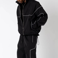Ensemble de survêtement unisexe 2 pièces en nylon léger et oversize, coupe-vent streetwear personnalisé, vente en gros OEM