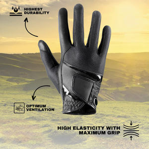 Gants d'équitation professionnels en cuir de haute qualité, design dernier cri, confortables et antidérapants - Product Image 3