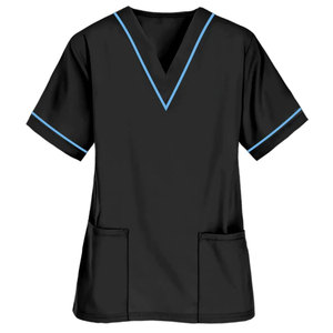 Medical <b>Scrub</b> Nursing Uniform Hospital V Neck <b>Top</b> Shirt Pants Doctor Nurse Canvas Quick Dry Breathable Unisex - Product Image 2