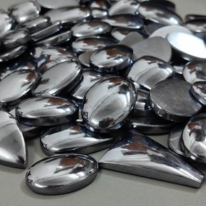 Lot de cabochons en shungite naturelle, vente en gros, pierres précieuses de shungite pour la création de bijoux - Product Image 3