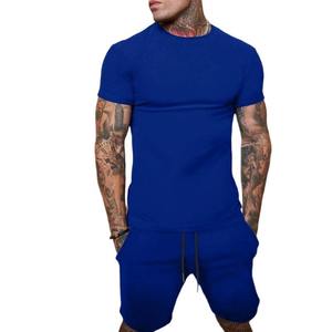 Jaffico International Men's White Cotton <b>Knitted</b> T-Shirt Shorts <b>Set</b> Skulls Pattern Breathable Streetwear Casual Summer Wear - Product Image 2