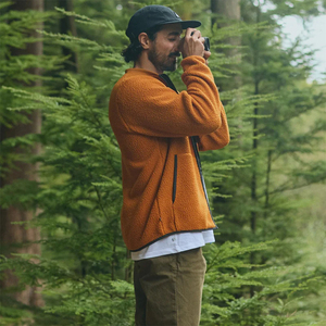 Veste polaire pour adulte, style streetwear, fermeture éclair, couleur orange, veste polaire unisexe, fermeture éclair, style streetwear, veste polaire pour l'automne - Product Image 4