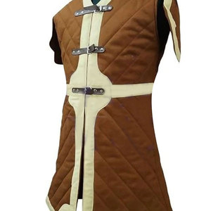 Quilted Cotton Gambeson Medieval Padded Coat Sleeveless <b>Jacket</b> Costume for HEMA LARP Reenactment Stage Performance Top Sell - Product Image 4