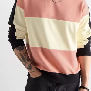 Sudadera Moderna Personalizada de Color Marrón Sólido, Sudadera de Alta Calidad con Cuello Redondo y Mangas Largas para Hombre - Product Image 6