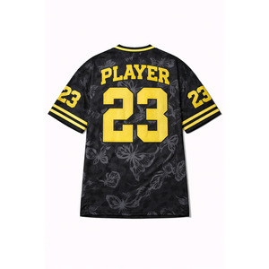 Camiseta de Fútbol Americano de Malla Sublimada con Diseño de Mariposa, Cuello en V, Manga Corta, Número Personalizado, Talla Grande, Producción en Masa de Poliéster - Product Image 5