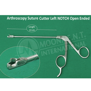 เครื่องตัดเย็บแผลผ่าข้อแบบส่องกล้อง MOON ENT International รุ่น Left Notch Open Ended ขนาด 13 ซม. อุปกรณ์ผ่าตัดแบบใช้มือสำหรับการผ่าตัดผ่านกล้อง CE - Product Image 1