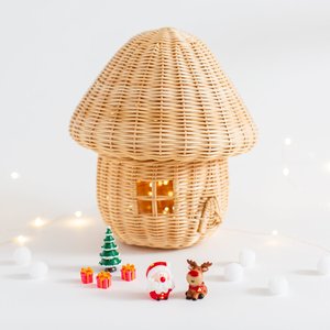 Jouet champignon en rotin récréatif, décoration de chambre d'enfant, décor de maisons champignons décoratives pour enfants fabriquées au Vietnam, prix bas - Product Image 6
