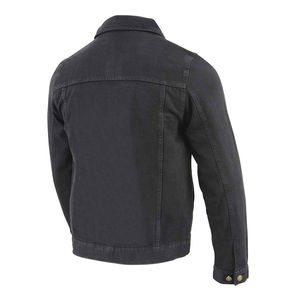 Chaqueta de Mezclilla Azul Oscuro para Hombre con Cierre de Botones y Bolsillos en el Pecho, Estilo Casual, Cuello Camisero, Corte Regular, para Otoño, OEM - Product Image 5