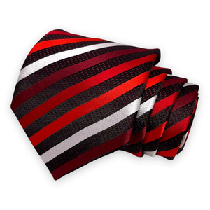 Corbata de Diseño con Rayas Rojas para Hombre |   Conjunto de regalo de corbata clásica de poliéster duradero de primera calidad para hombre, ideal para negocios, bodas y fiestas. - Product Image 2